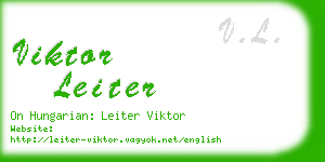 viktor leiter business card